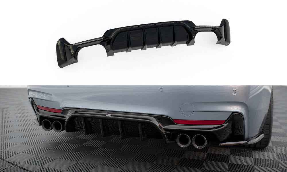 Rear Valance BMW 4 Coupe / Gran Coupe / Cabrio M-Pack F32 / F36 / F33 (Version with dual exhausts on both sides) - Image 8