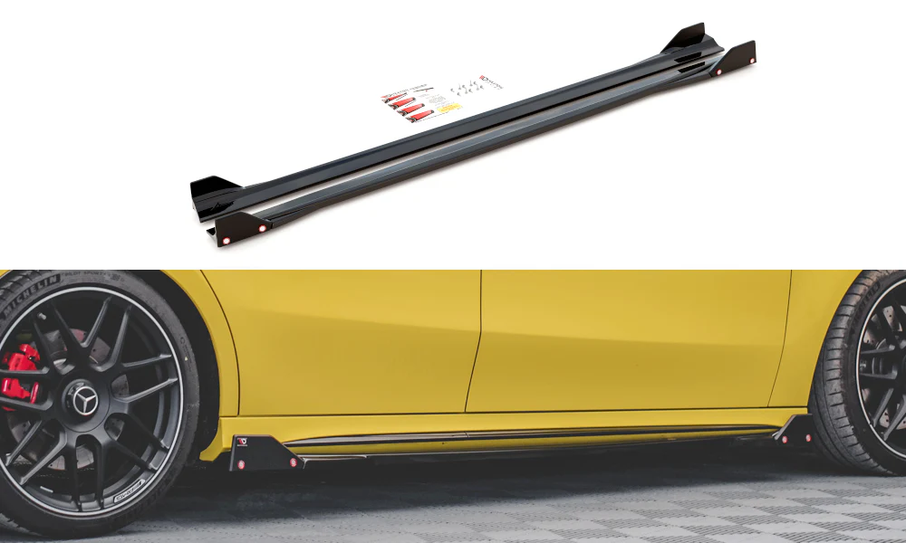 SIDE SKIRTS DIFFUSERS + FLAPS V.2 MERCEDES-AMG A45 S