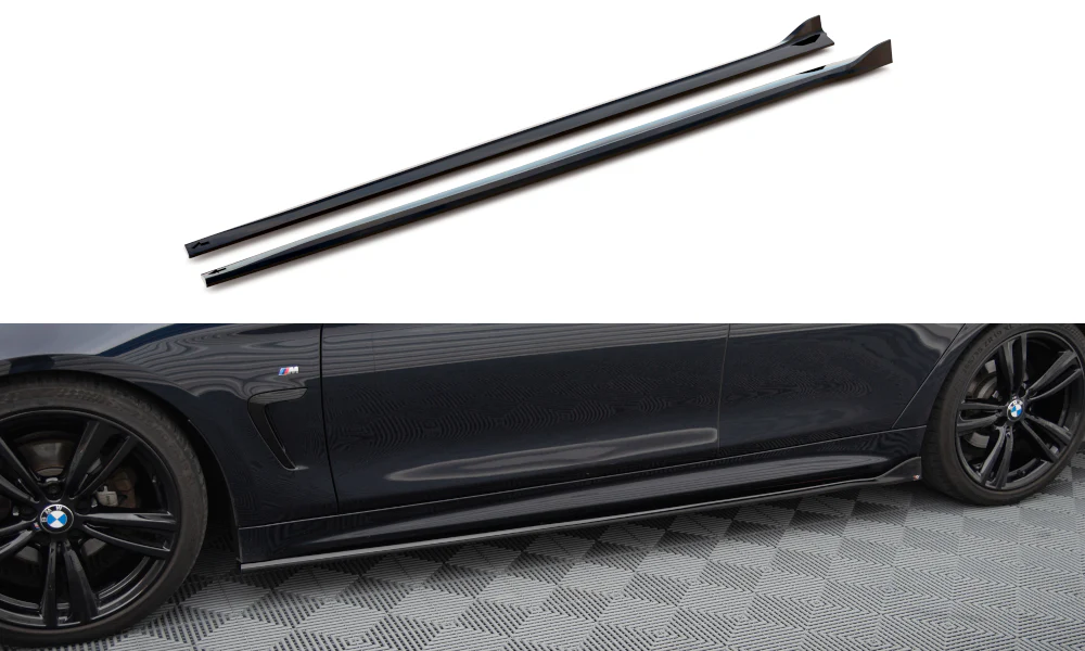 SIDE SKIRTS DIFFUSERS V.3 BMW 4 COUPE / GRAN COUPE / CABRIO M-PACK F32 / F36 / F33