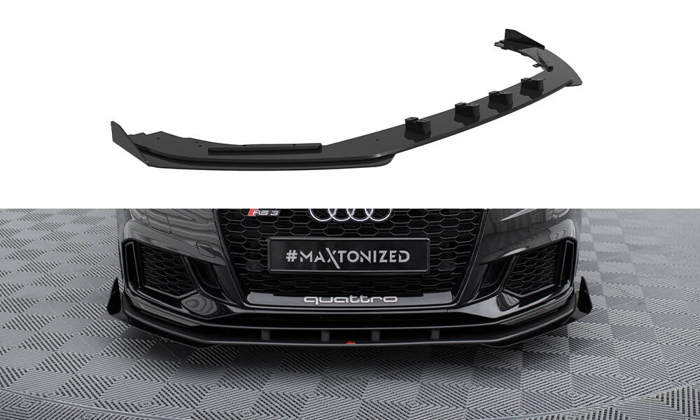 STREET PRO FRONT SPLITTER V.1 + FLAPS AUDI RS3 SEDAN 8V FACELIFT