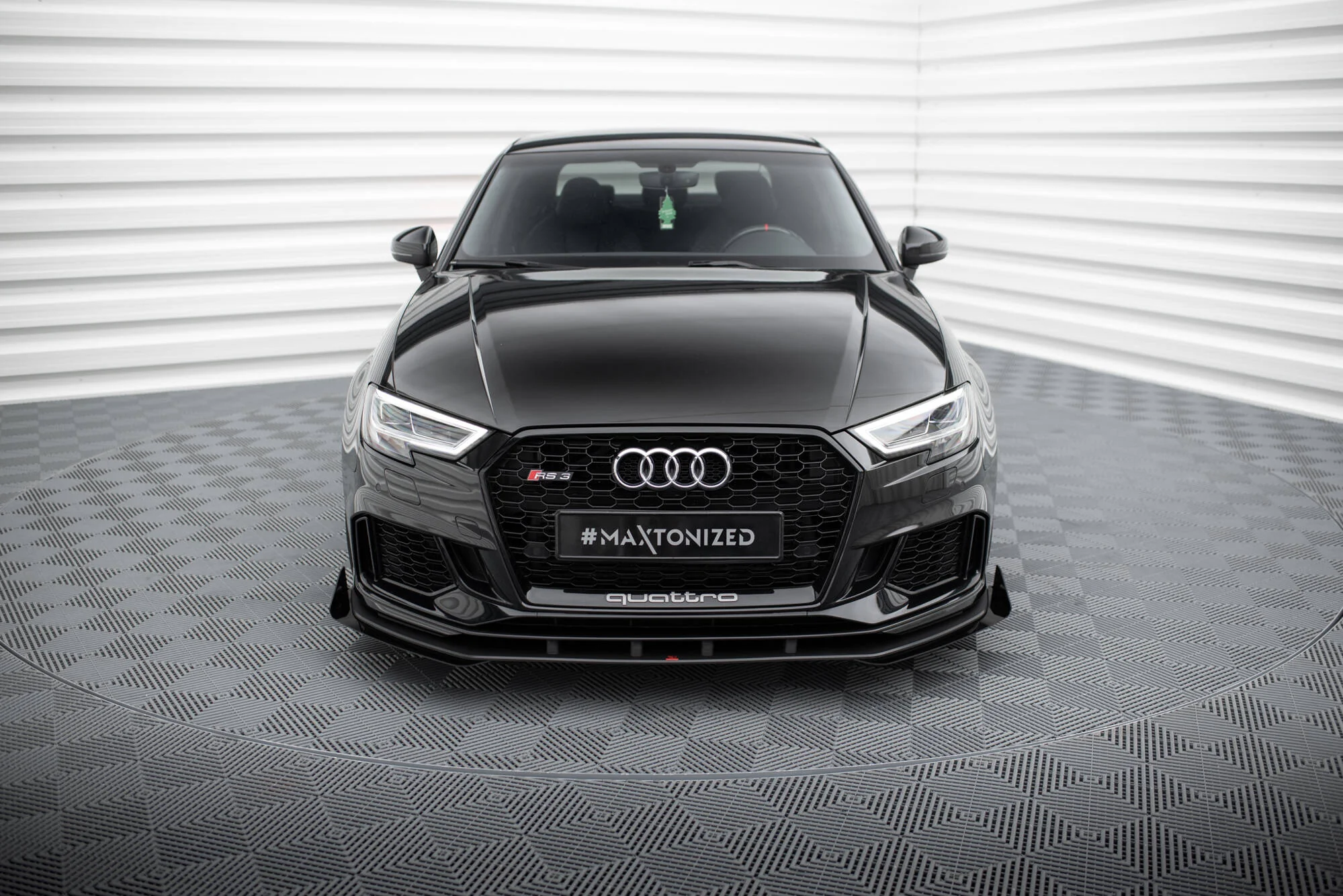 STREET PRO FRONT SPLITTER V.1 + FLAPS AUDI RS3 SEDAN 8V FACELIFT - Image 2
