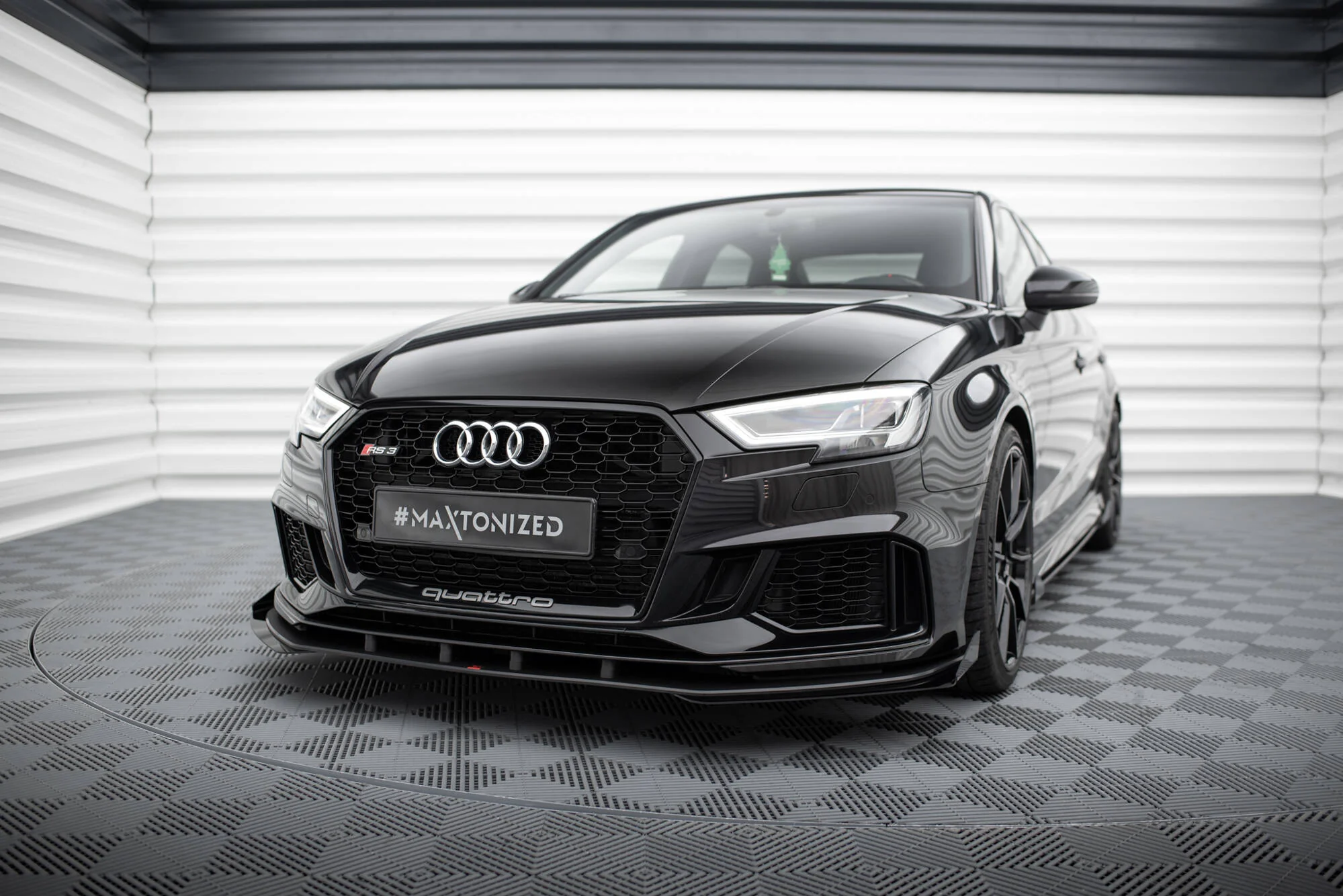 STREET PRO FRONT SPLITTER V.1 + FLAPS AUDI RS3 SEDAN 8V FACELIFT - Image 3
