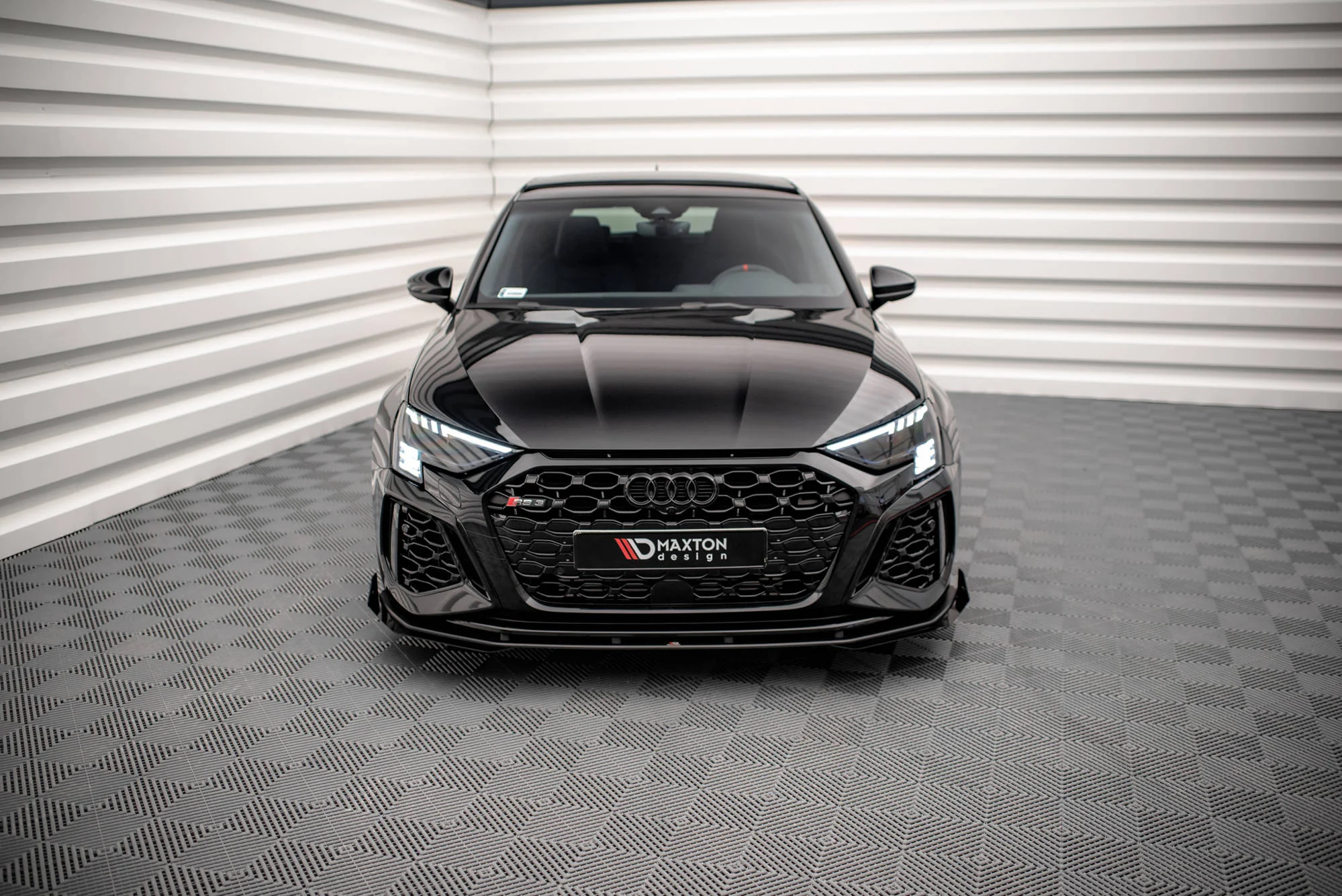 STREET PRO FRONT SPLITTER V.1 + FLAPS AUDI S3 / A3 S-LINE 8Y - Image 2