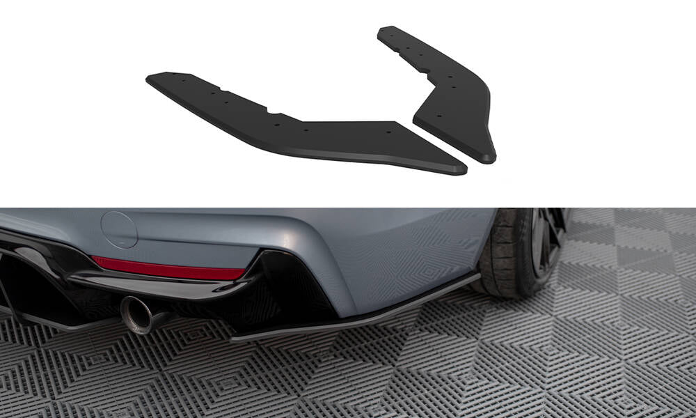 STREET PRO REAR SIDE SPLITTERS BMW 435I COUPE M-PACK F32 (set for Maxton valance)