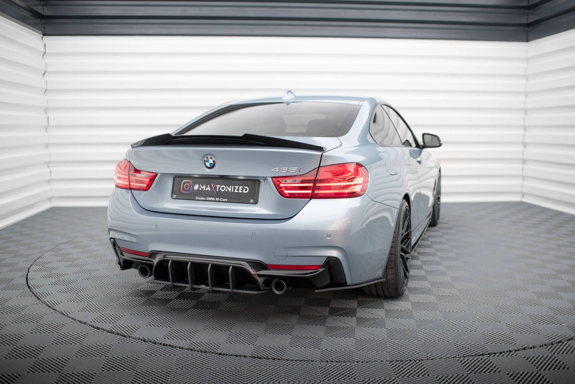 STREET PRO REAR SIDE SPLITTERS BMW 435I COUPE M-PACK F32 (set for Maxton valance) - Image 2