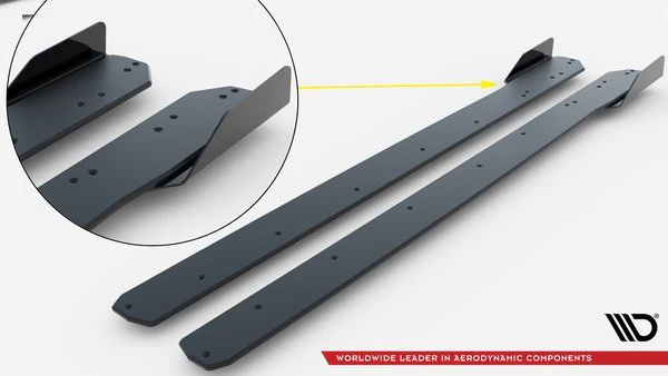 STREET PRO SIDE SKIRTS DIFFUSERS + FLAPS BMW 2 COUPE M-PACK / M240I G42 - Image 7