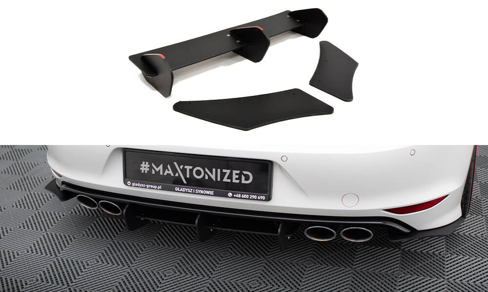 VW GOLF 7 R HATCHBACK REAR DIFFUSER & REAR SIDE SPLITTERS